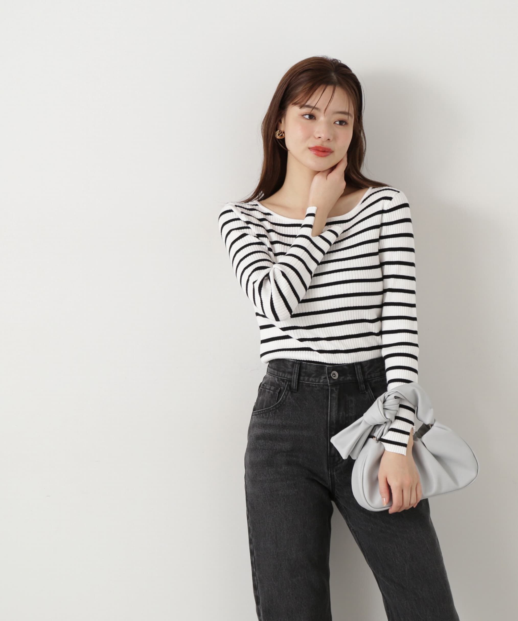 PROPORTION BODY DRESSING「ボートネックリブニット」|ニット・セーター|