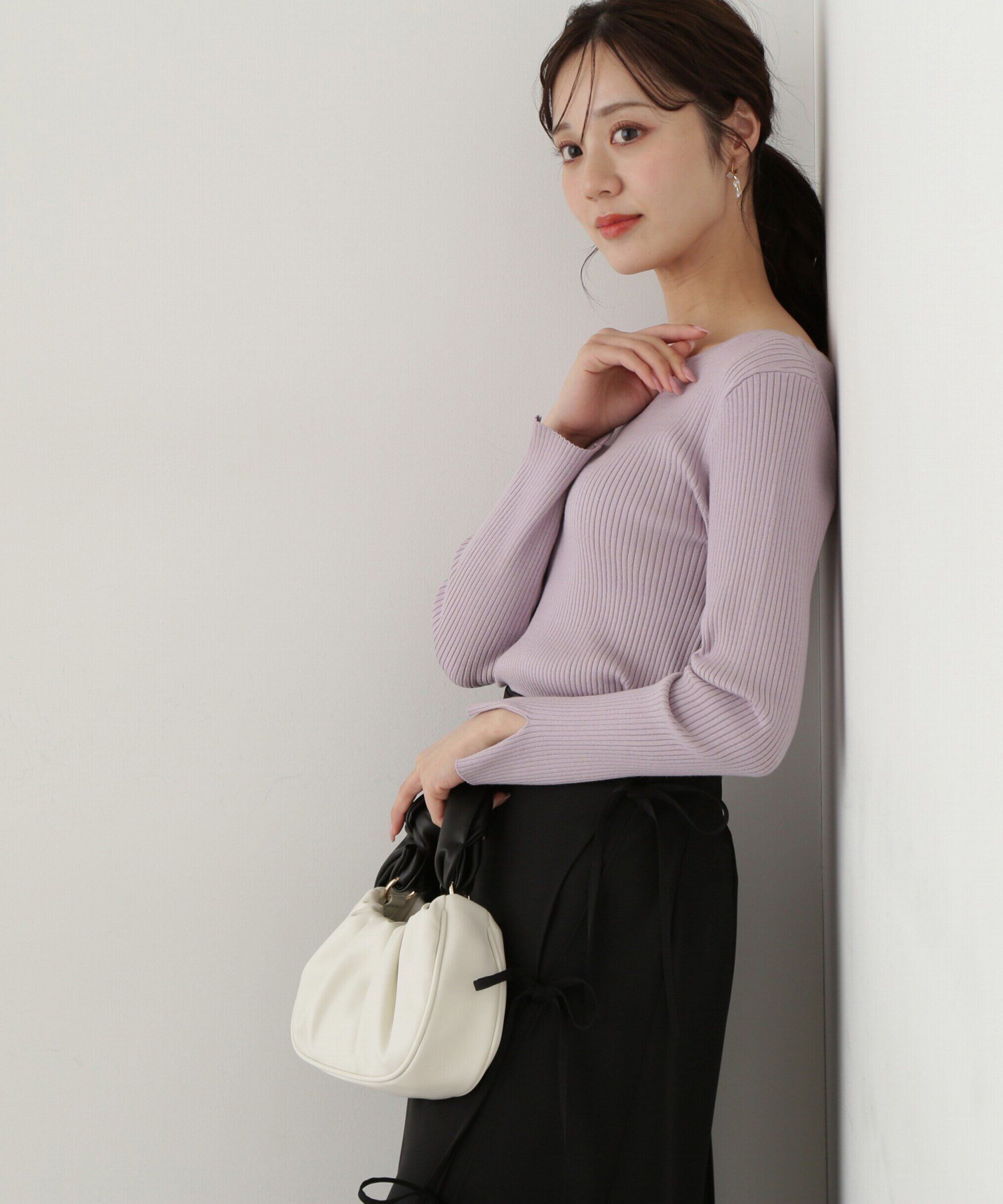 PROPORTION BODY DRESSING「ボートネックリブニット」|ニット・セーター|