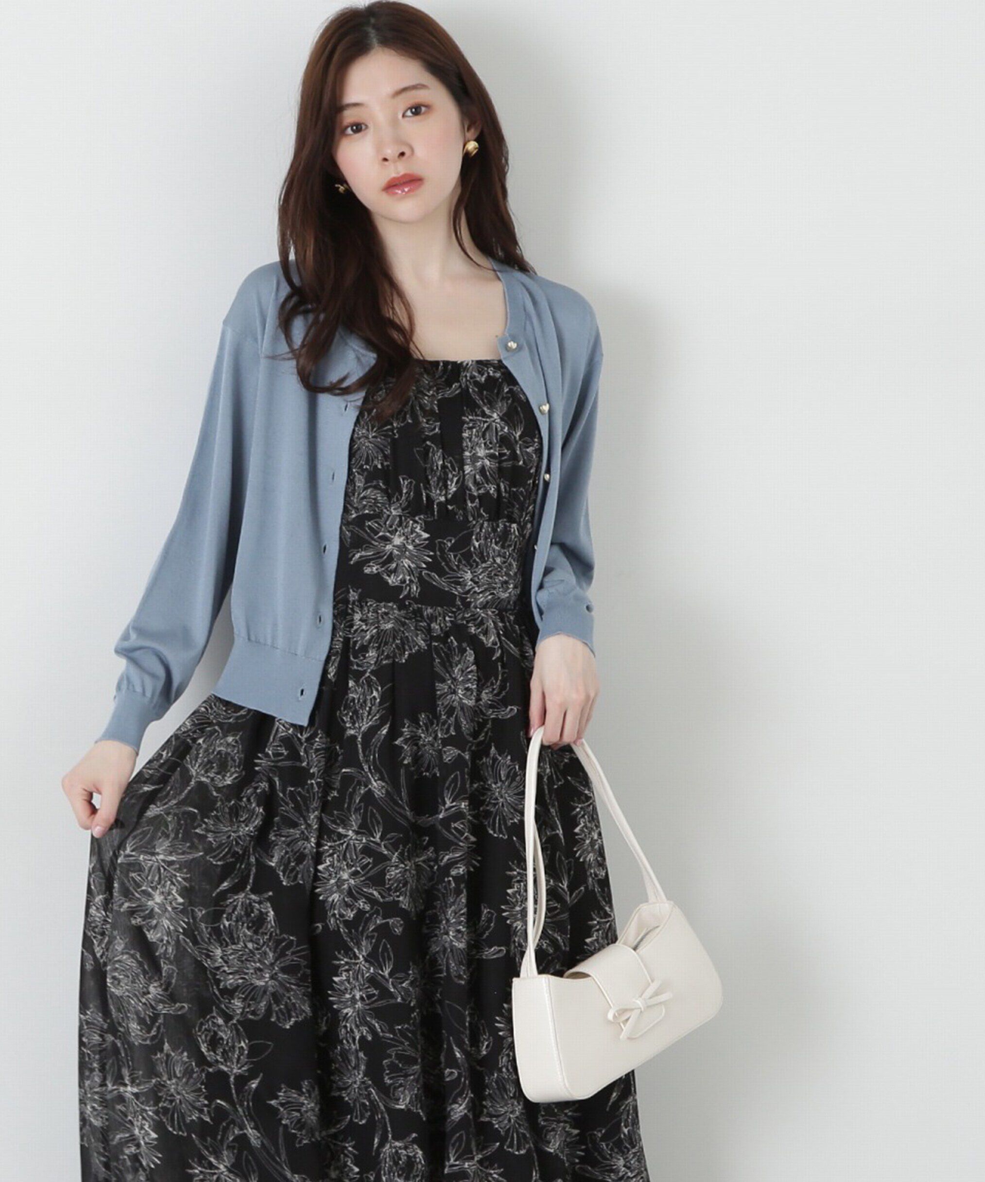 PROPORTION BODY DRESSING「ベーシックカーディガン」|カーディガン|ブルー