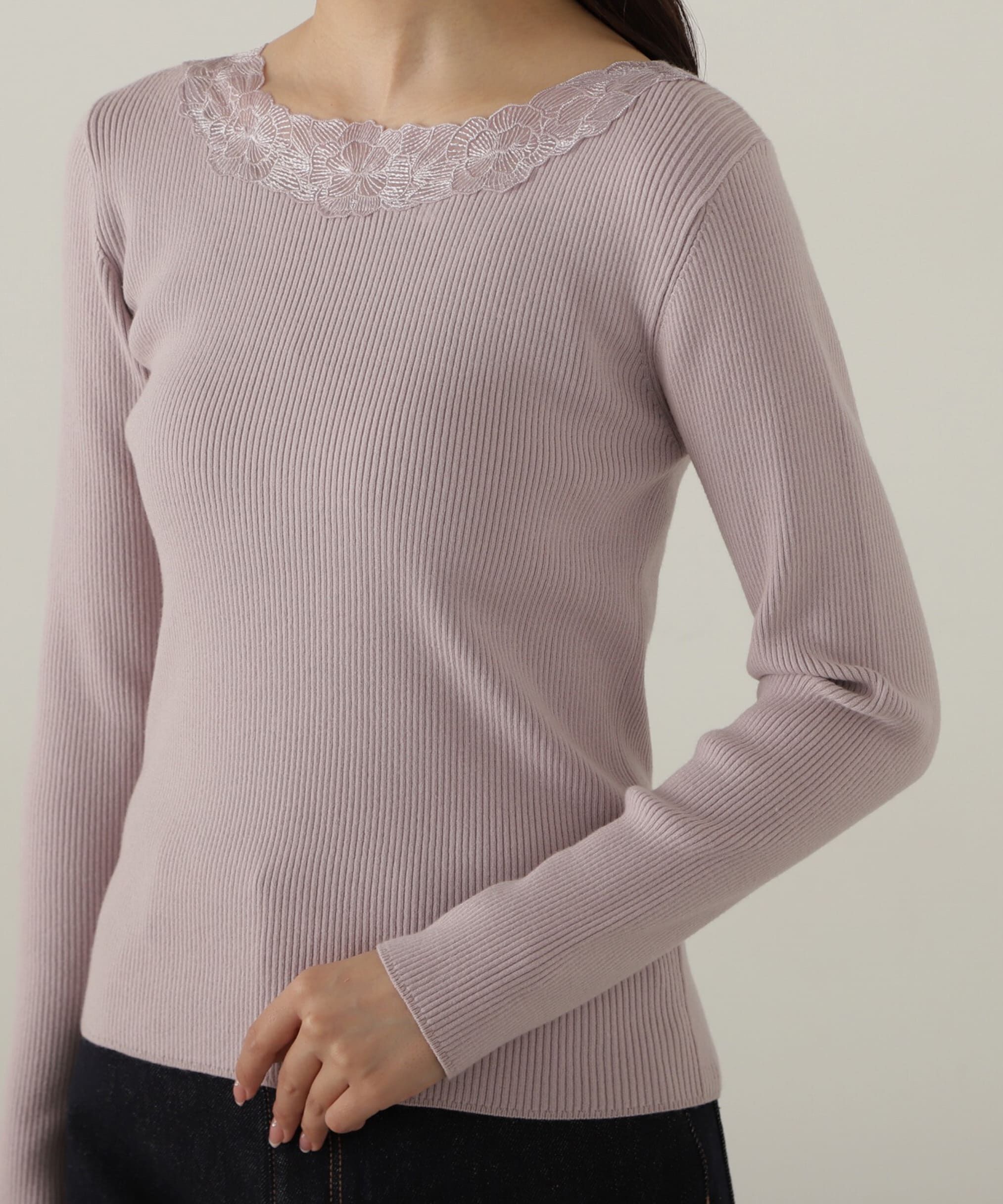 PROPORTION BODY DRESSING「エンブロイダリーリブニット WEB限定」|ニット・セーター|