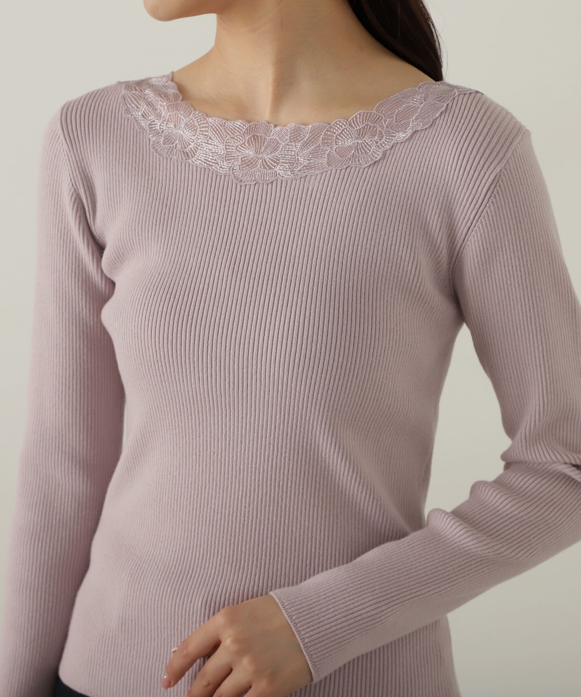 PROPORTION BODY DRESSING「エンブロイダリーリブニット WEB限定」|ニット・セーター|