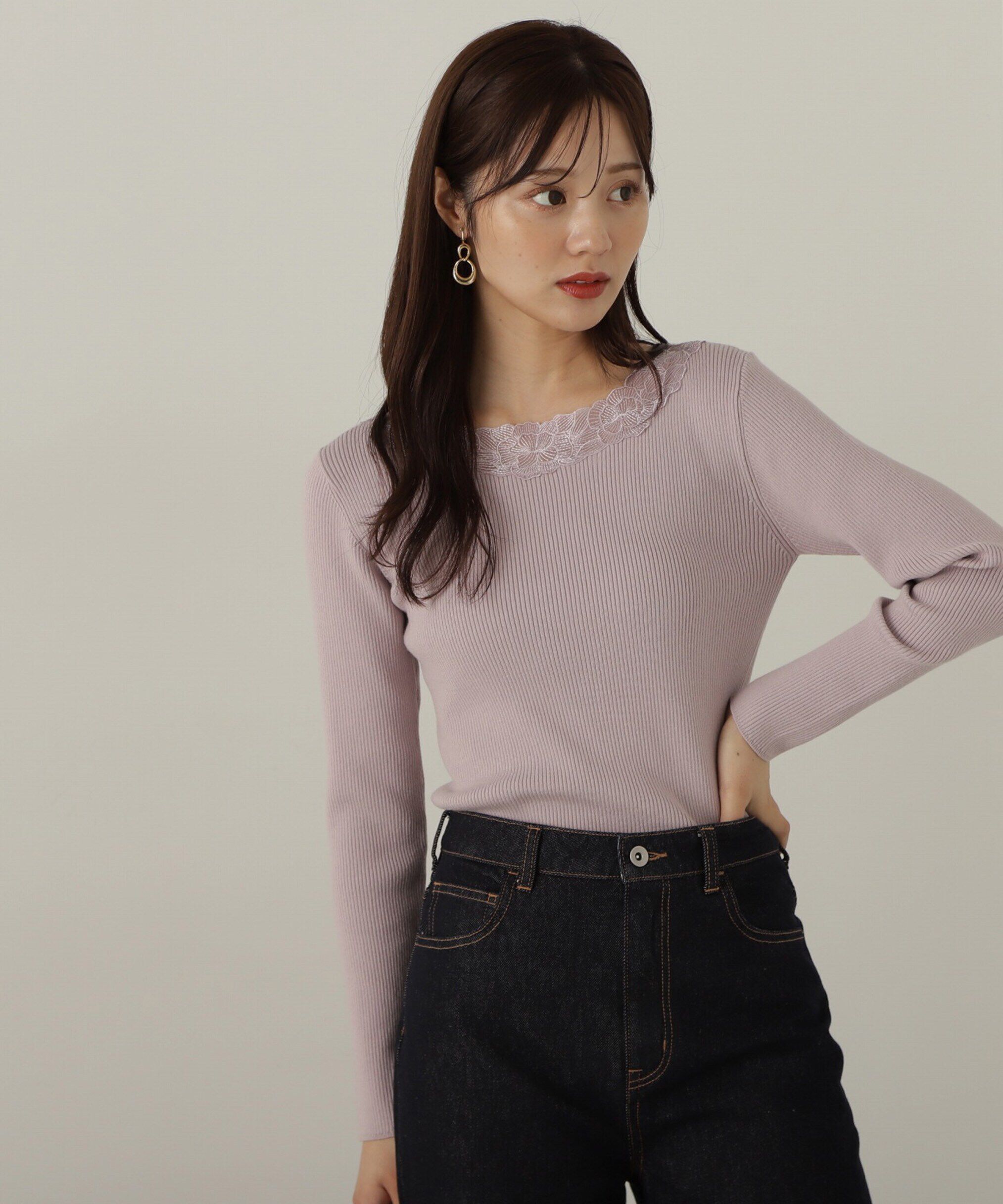 PROPORTION BODY DRESSING「エンブロイダリーリブニット WEB限定」|ニット・セーター|