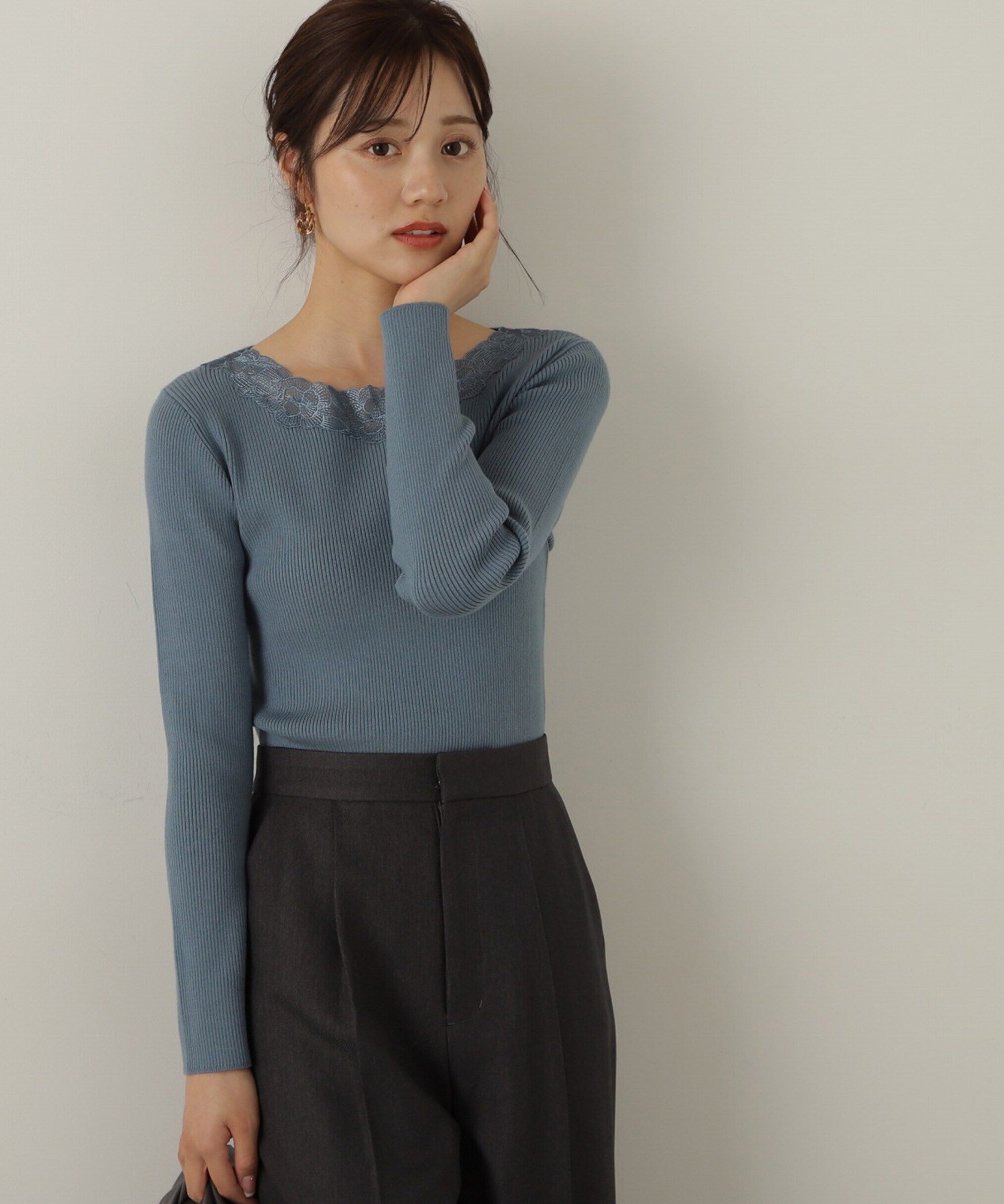 PROPORTION BODY DRESSING「エンブロイダリーリブニット WEB限定」|ニット・セーター|