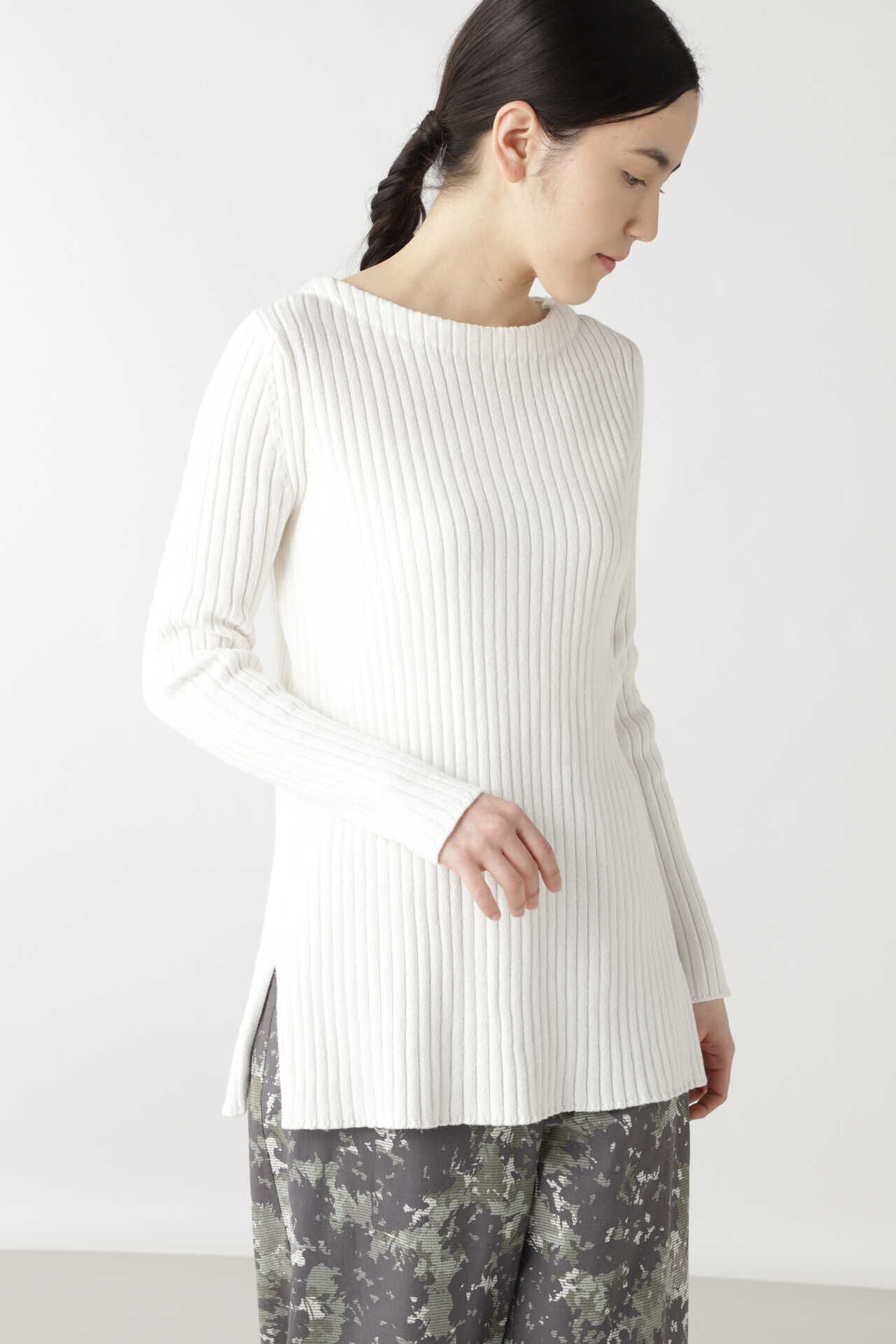  「コットンナイロンリブニット」|ニット・セーター|シロ
