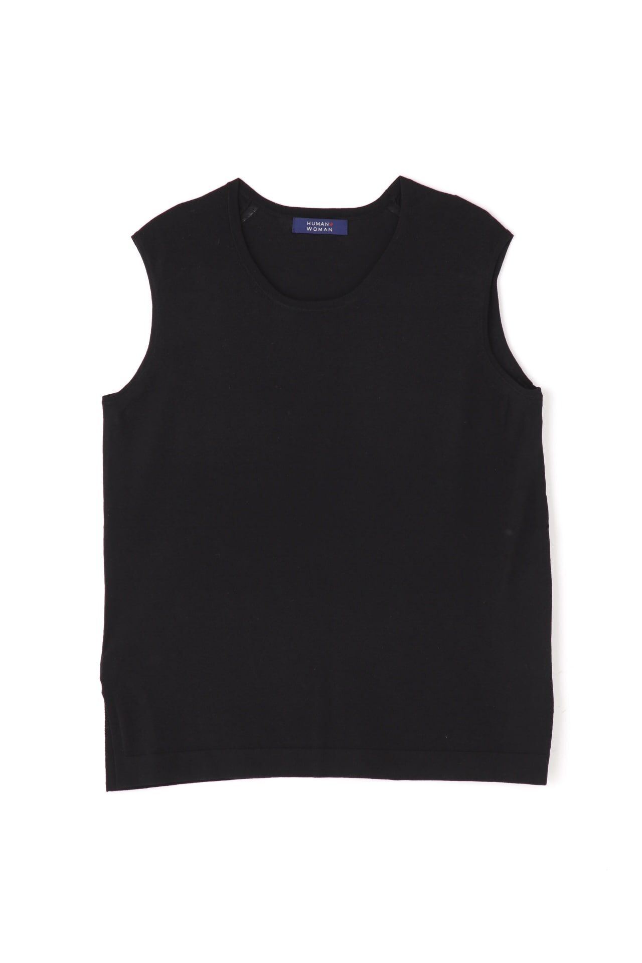  「コットンナイロンハイゲージ　ノースリーブニット」|ニット・セーター|