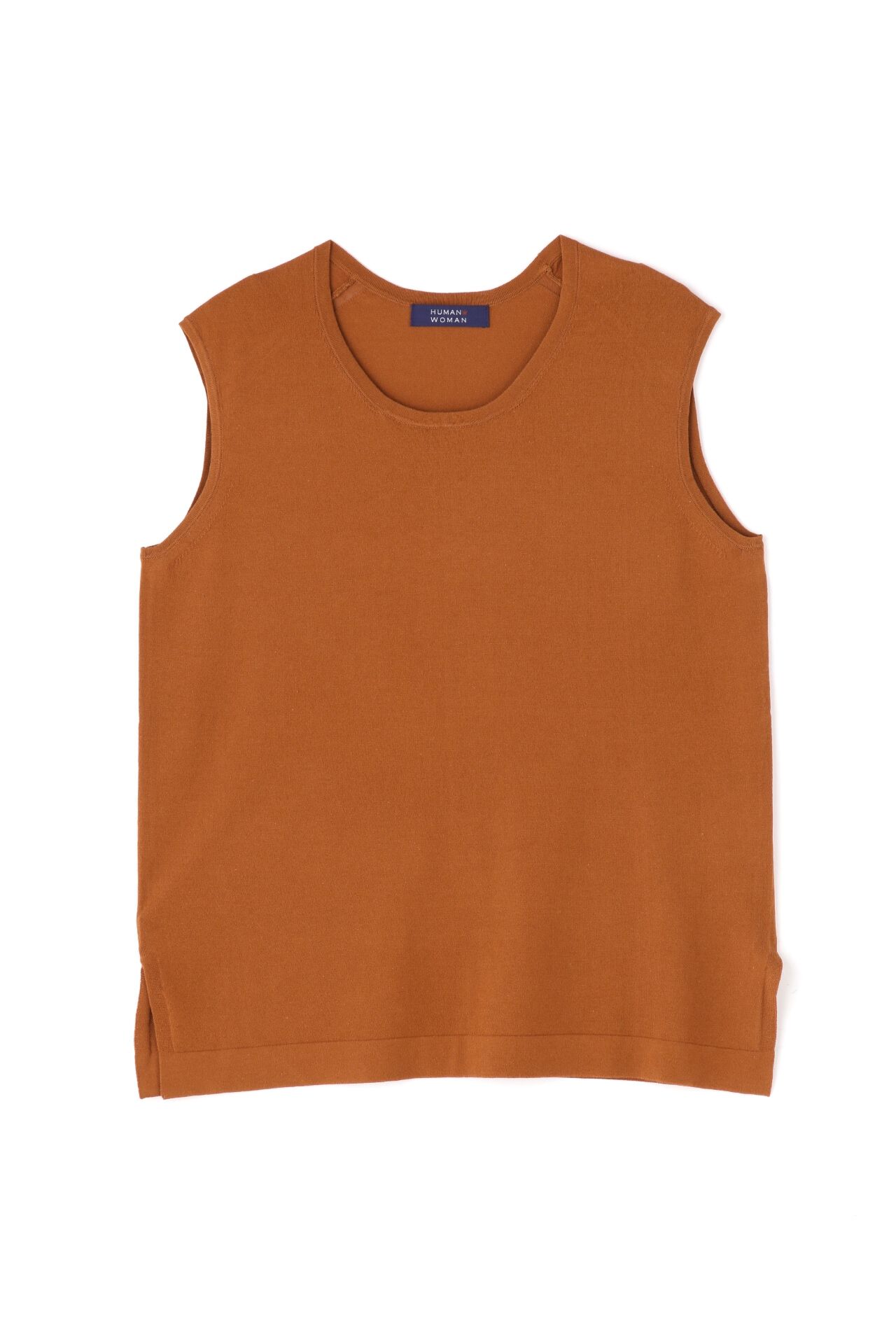  「コットンナイロンハイゲージ　ノースリーブニット」|ニット・セーター|