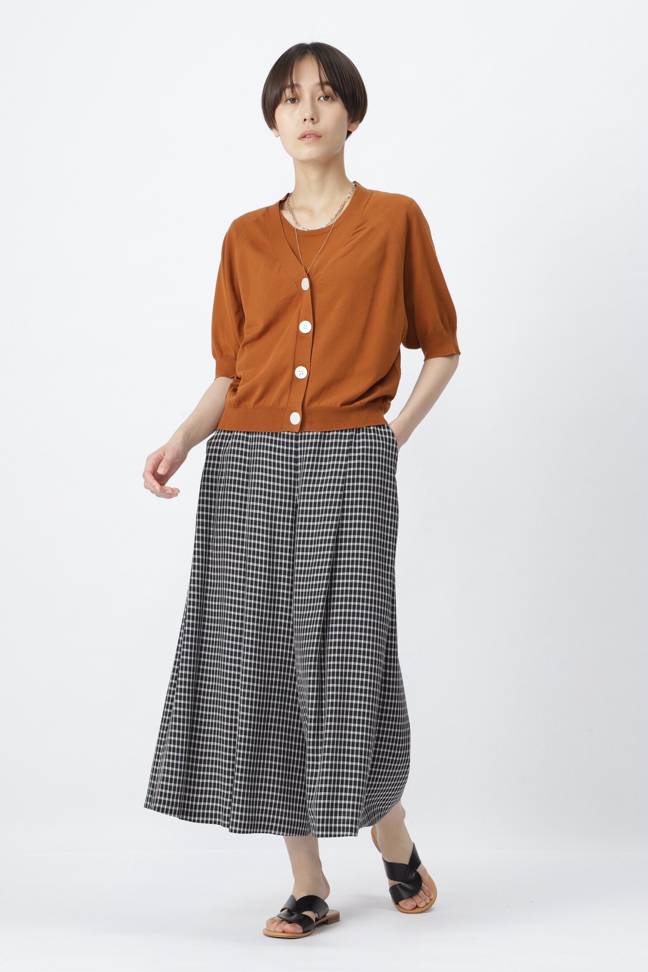  「コットンナイロンハイゲージ　ノースリーブニット」|ニット・セーター|