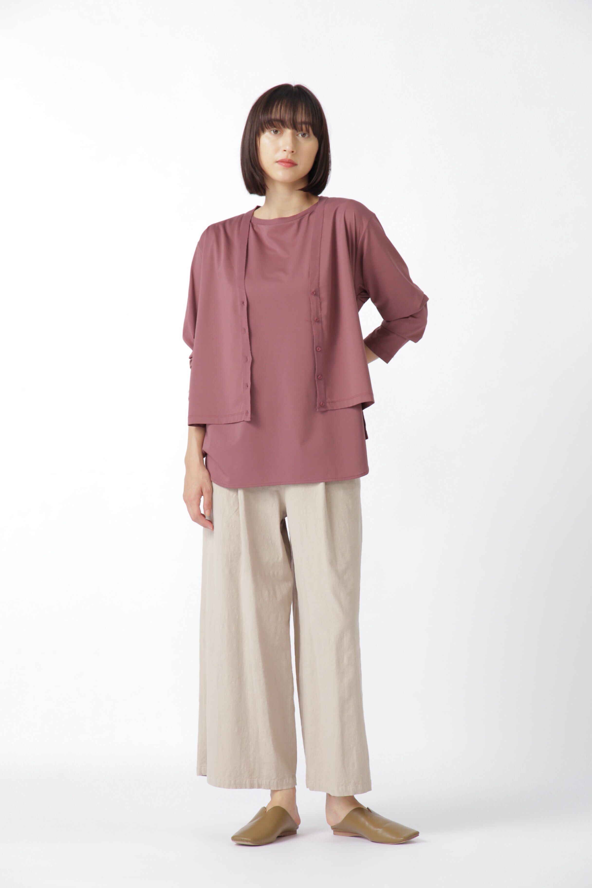  「プレーティング天竺ノースリーブプルオーバー」|Tシャツ・カットソー|