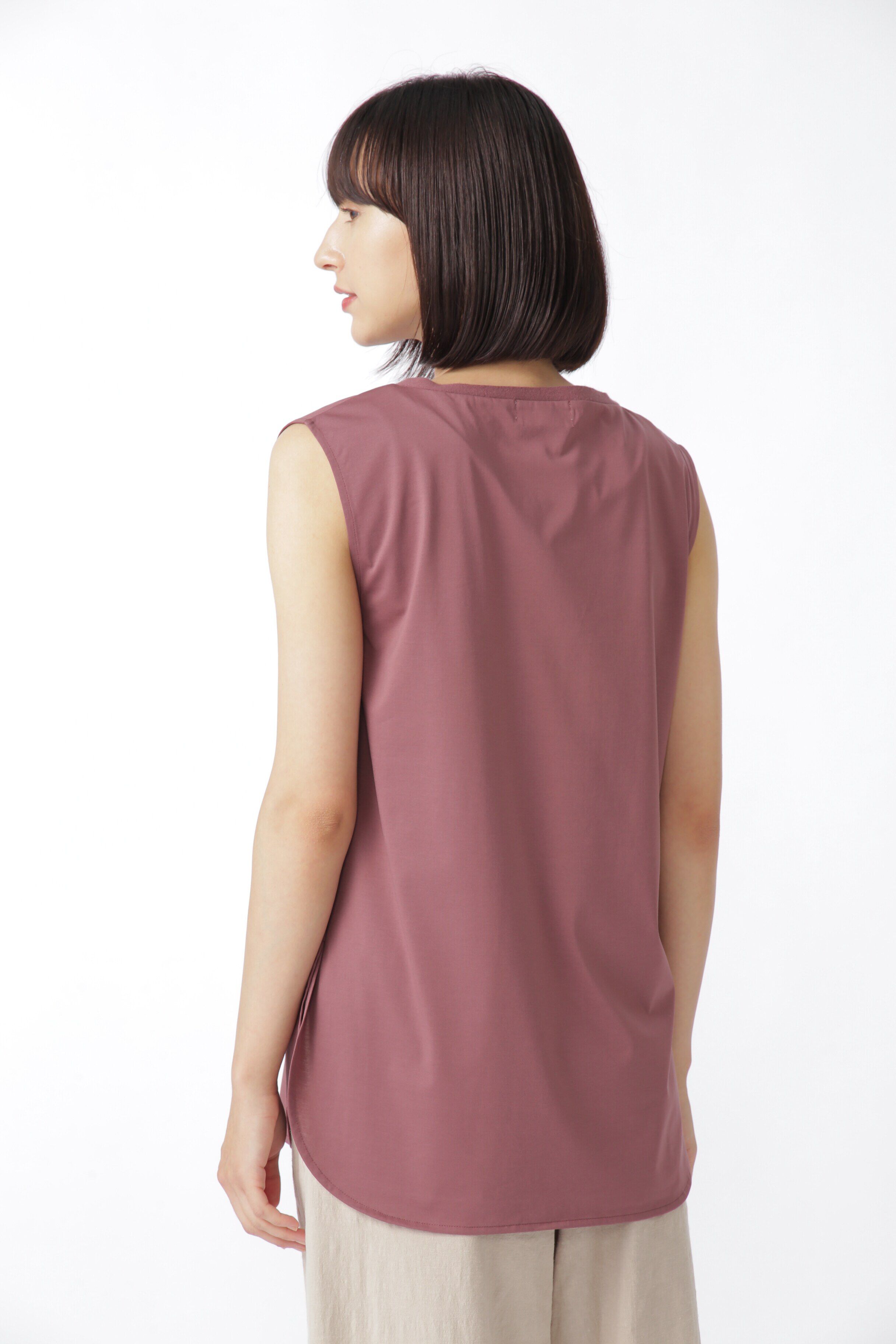  「プレーティング天竺ノースリーブプルオーバー」|Tシャツ・カットソー|