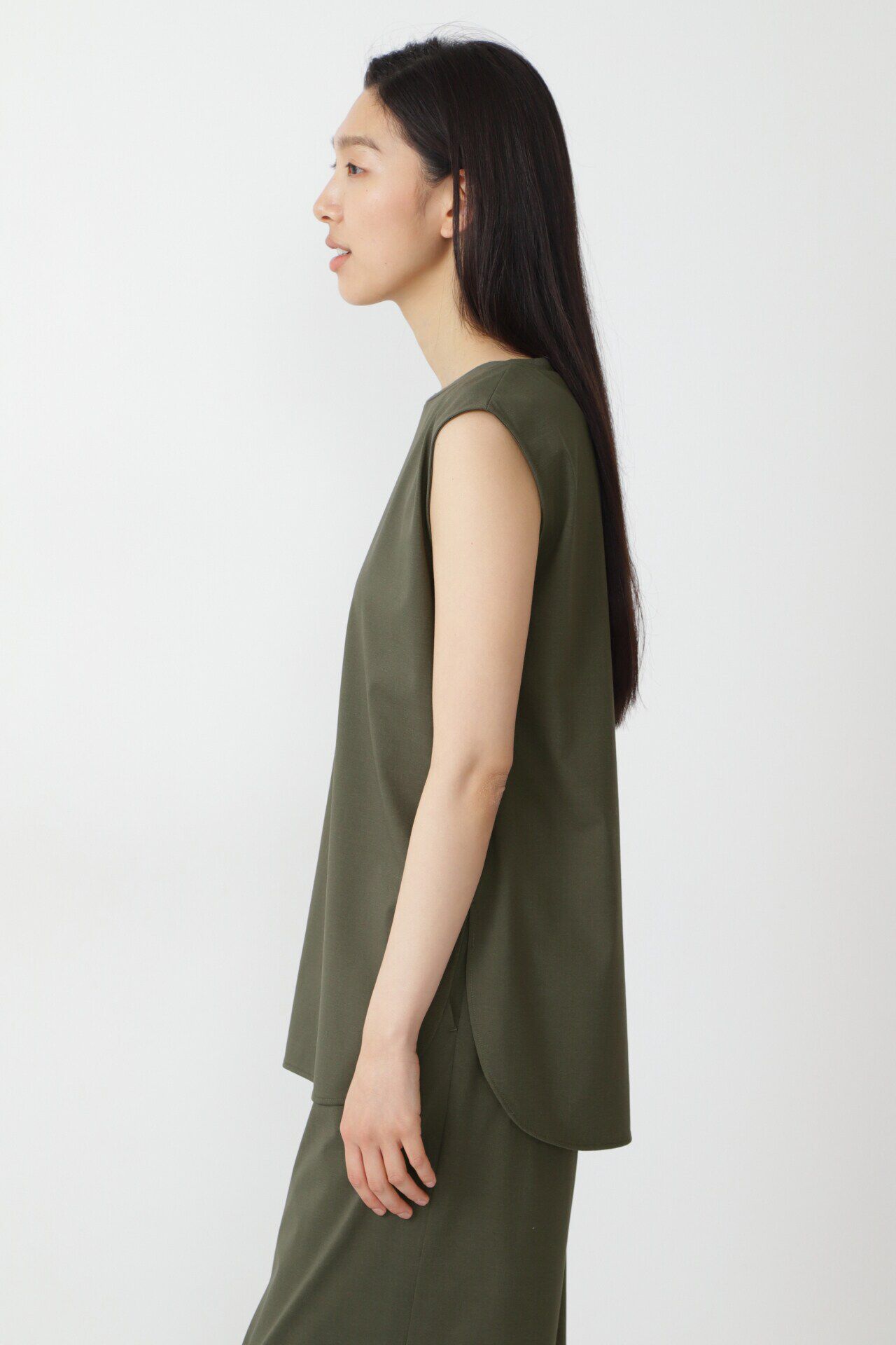  「プレーティング天竺ノースリーブプルオーバー」|Tシャツ・カットソー|