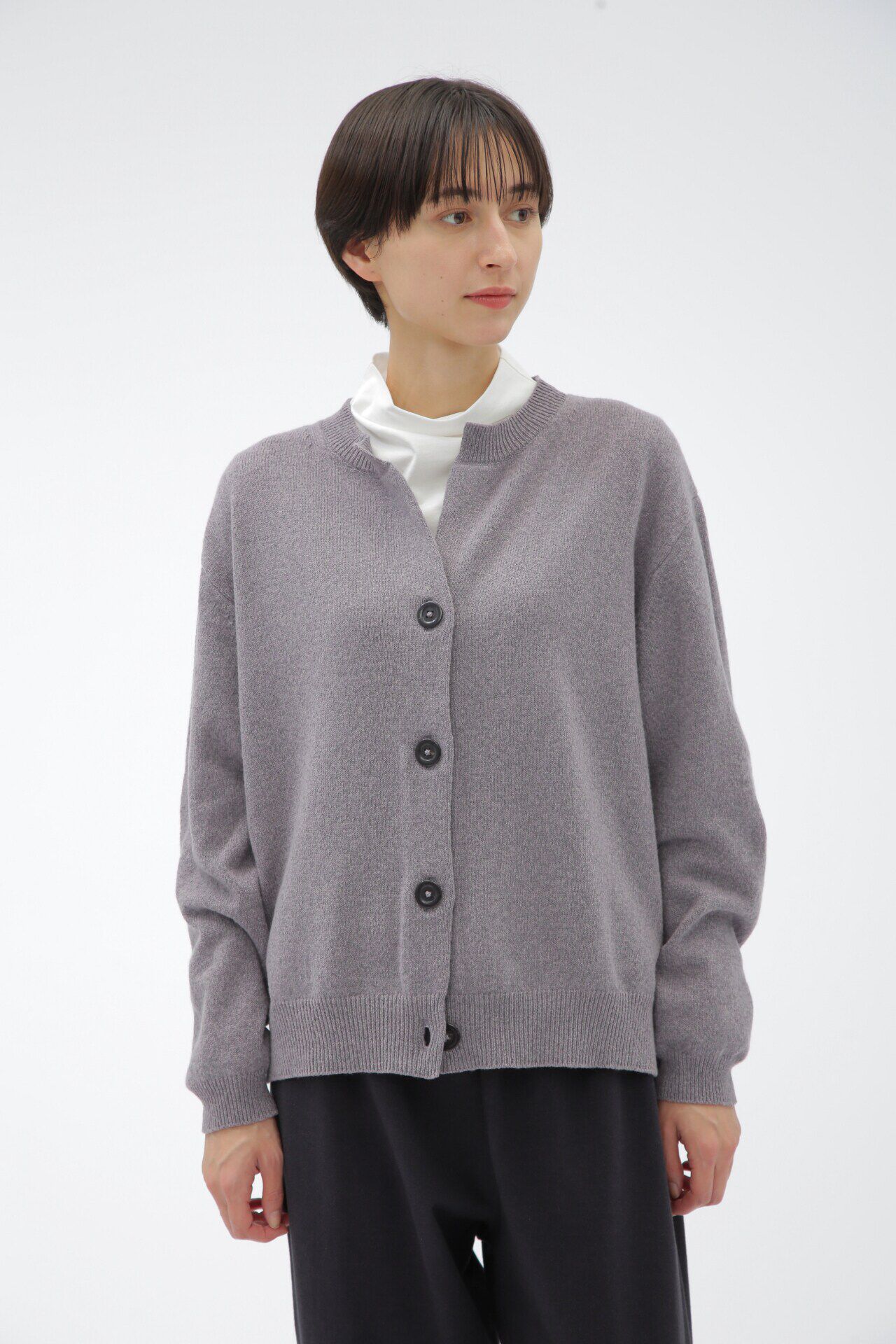 MARGARET HOWELL HOUSEHOLDGOODS「WOOL COTTON」|カーディガン|MAUVE5