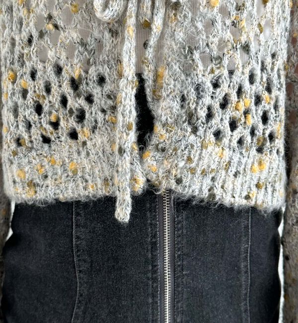 archives「カラーネップメッシュニット」|カーディガン|