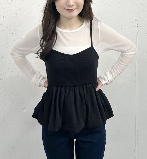 archives「バルーンペプラムニットアンサンブル」|カーディガン|