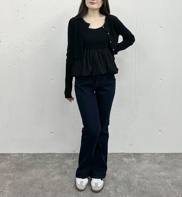 archives「バルーンペプラムニットアンサンブル」|カーディガン|