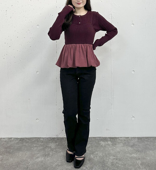 archives「バルーンペプラムニットアンサンブル」|カーディガン|