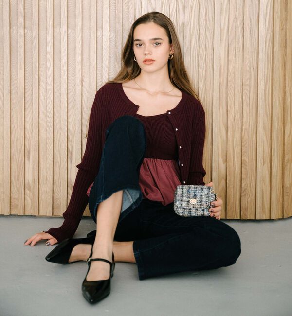 archives「バルーンペプラムニットアンサンブル」|カーディガン|