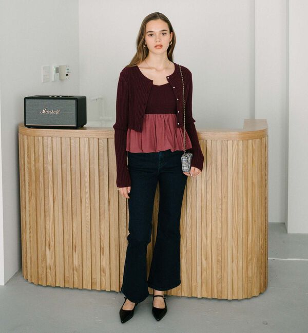 archives「バルーンペプラムニットアンサンブル」|カーディガン|