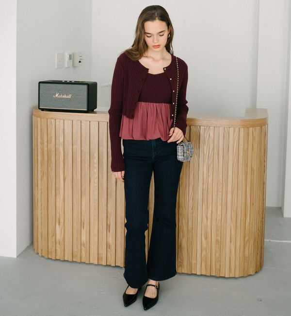 archives「バルーンペプラムニットアンサンブル」|カーディガン|