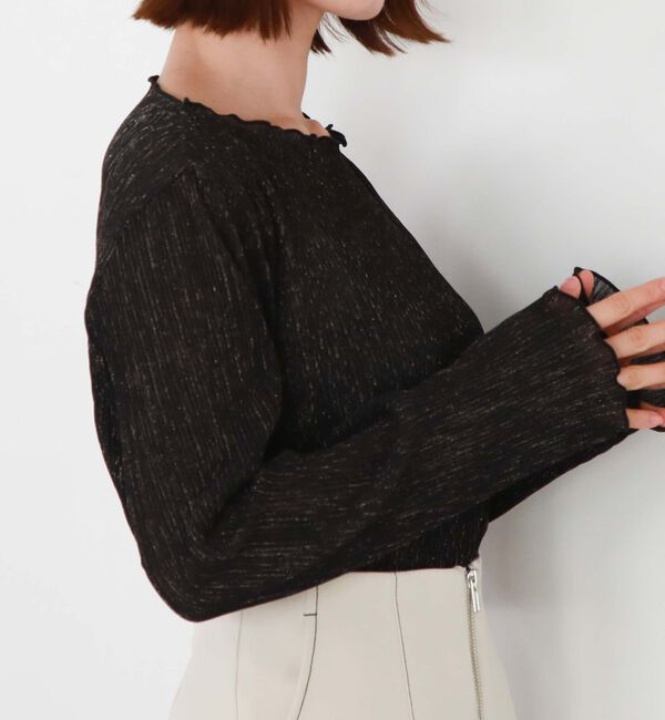 archives「プリーツラメシアーＴＯＰＳ／」|カーディガン|