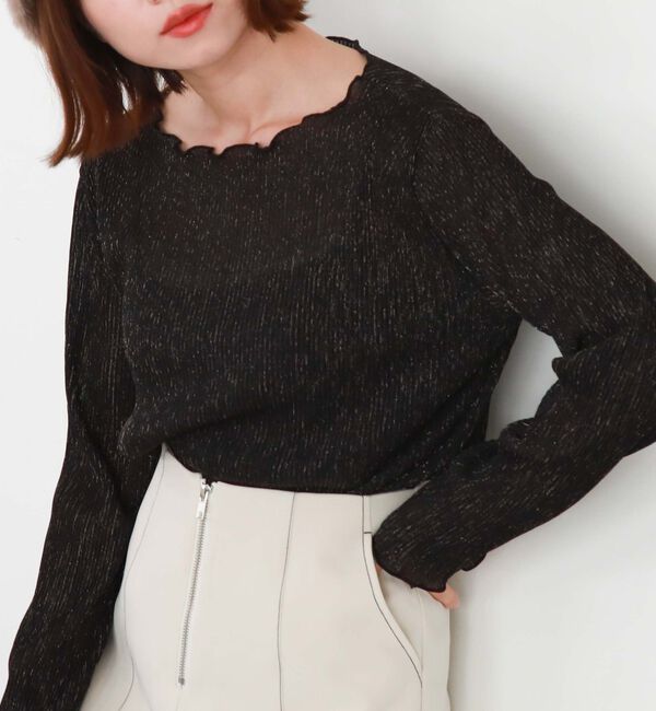 archives「プリーツラメシアーＴＯＰＳ／」|カーディガン|