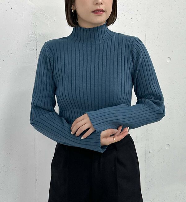 archives「モチモチリブニット」|ニット・セーター|BLUE