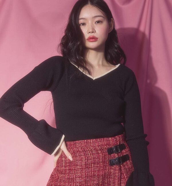 archives「配色ハートネックリブニット」|ニット・セーター|