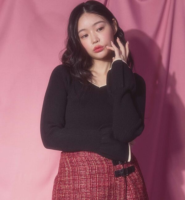 archives「配色ハートネックリブニット」|ニット・セーター|