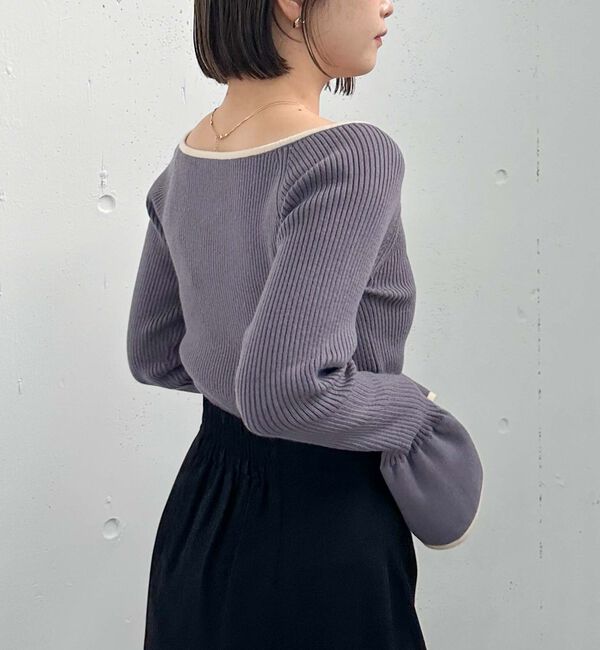 archives「配色ハートネックリブニット」|ニット・セーター|