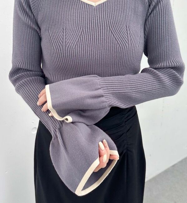 archives「配色ハートネックリブニット」|ニット・セーター|