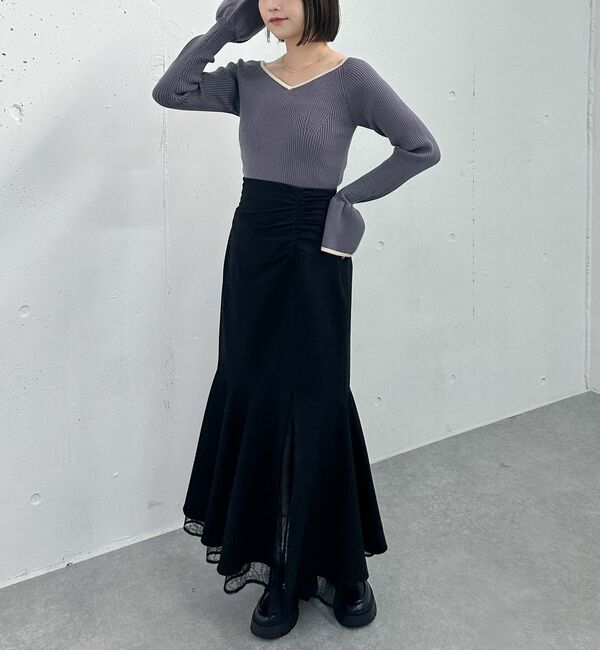 archives「配色ハートネックリブニット」|ニット・セーター|