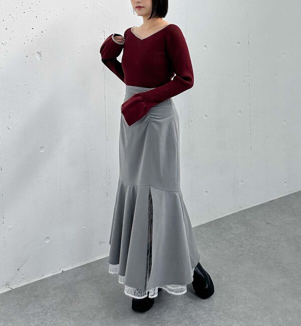 archives「配色ハートネックリブニット」|ニット・セーター|