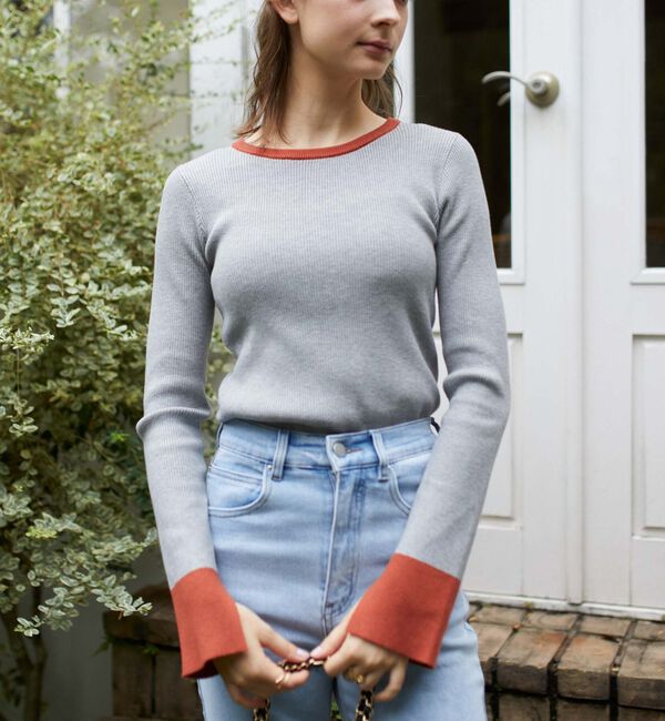 archives「バイカラースリットリブニット」|ニット・セーター|