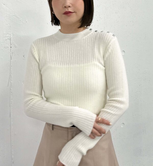 archives「肩ボタンモールリブニット」|ニット・セーター|
