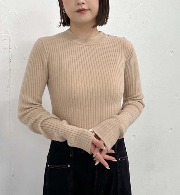 archives「肩ボタンモールリブニット」|ニット・セーター|
