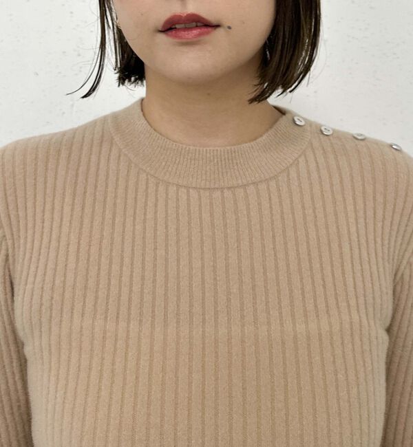 archives「肩ボタンモールリブニット」|ニット・セーター|