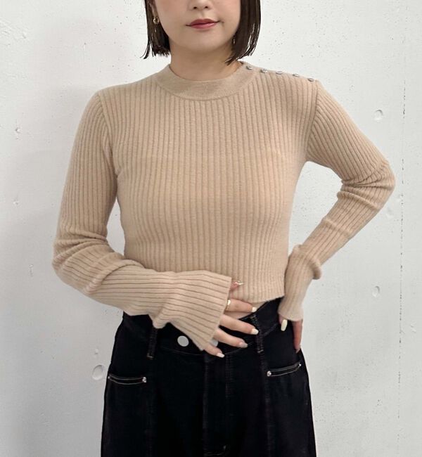 archives「肩ボタンモールリブニット」|ニット・セーター|