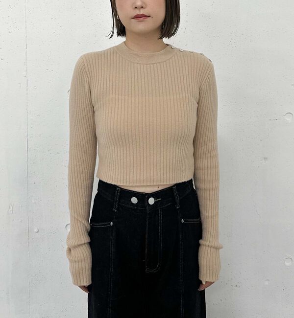 archives「肩ボタンモールリブニット」|ニット・セーター|