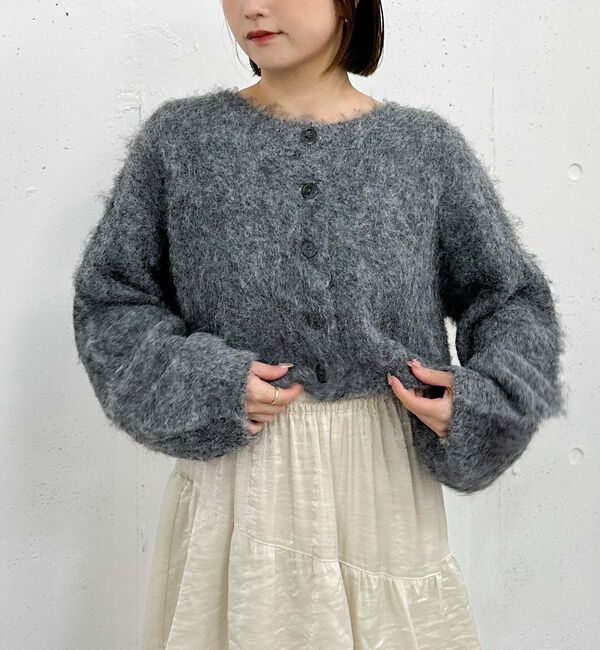 archives「２ｗａｙブラッシュニットカーディガン」|カーディガン|CHARCOAL GRAY