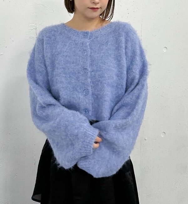 archives「２ｗａｙブラッシュニットカーディガン」|カーディガン|BLUE