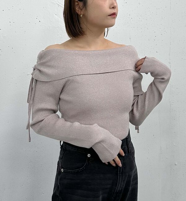 archives「ドロストオフショルラメリブニット」|ニット・セーター|