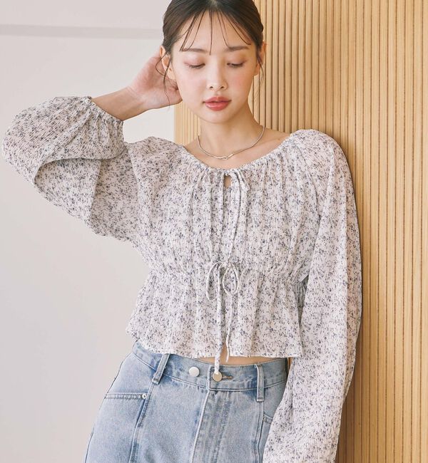 archives「花柄アソート楊柳ブラウスアンサンブル」|カーディガン|