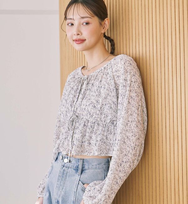 archives「花柄アソート楊柳ブラウスアンサンブル」|カーディガン|