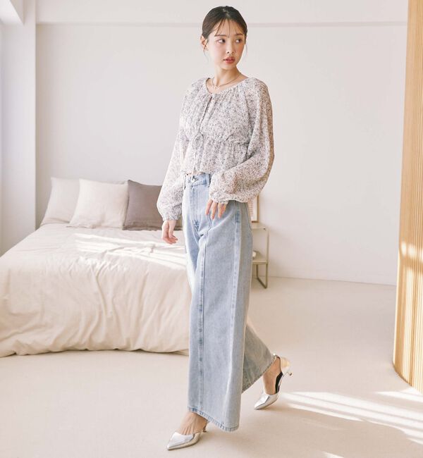 archives「花柄アソート楊柳ブラウスアンサンブル」|カーディガン|