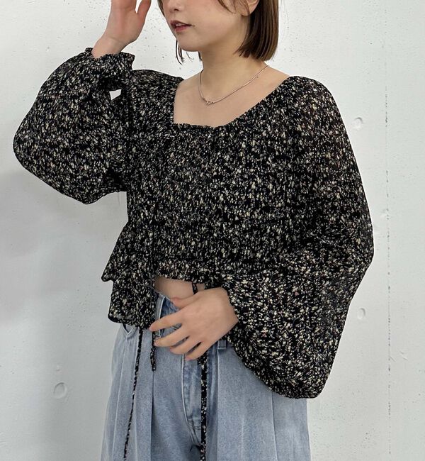 archives「花柄アソート楊柳ブラウスアンサンブル」|カーディガン|