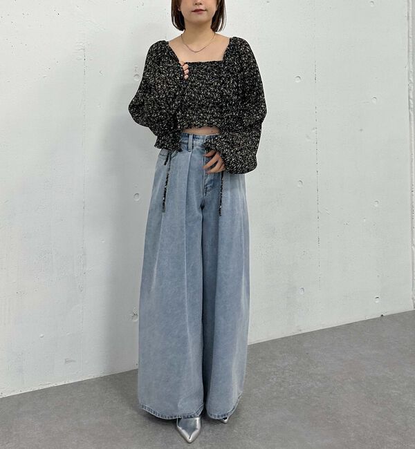 archives「花柄アソート楊柳ブラウスアンサンブル」|カーディガン|