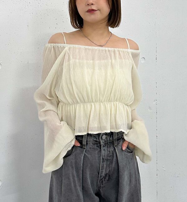 archives「花柄アソート楊柳ブラウスアンサンブル」|カーディガン|