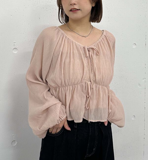 archives「花柄アソート楊柳ブラウスアンサンブル」|カーディガン|PINK