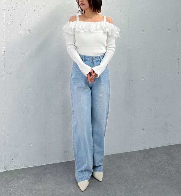 archives「ドッキングフリルオフショルリブニット」|ニット・セーター|