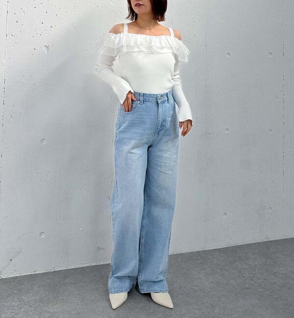 archives「ドッキングフリルオフショルリブニット」|ニット・セーター|