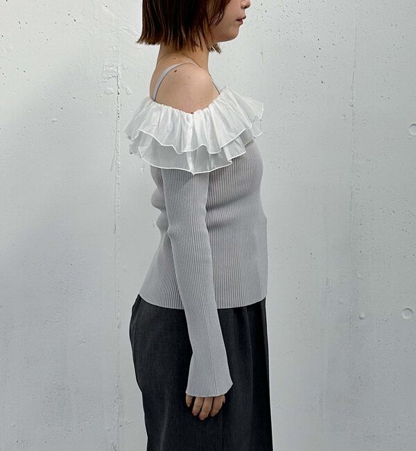 archives「ドッキングフリルオフショルリブニット」|ニット・セーター|
